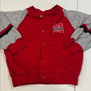 Cornhusker - Red/Gray Snap-Button Jacket, 18m